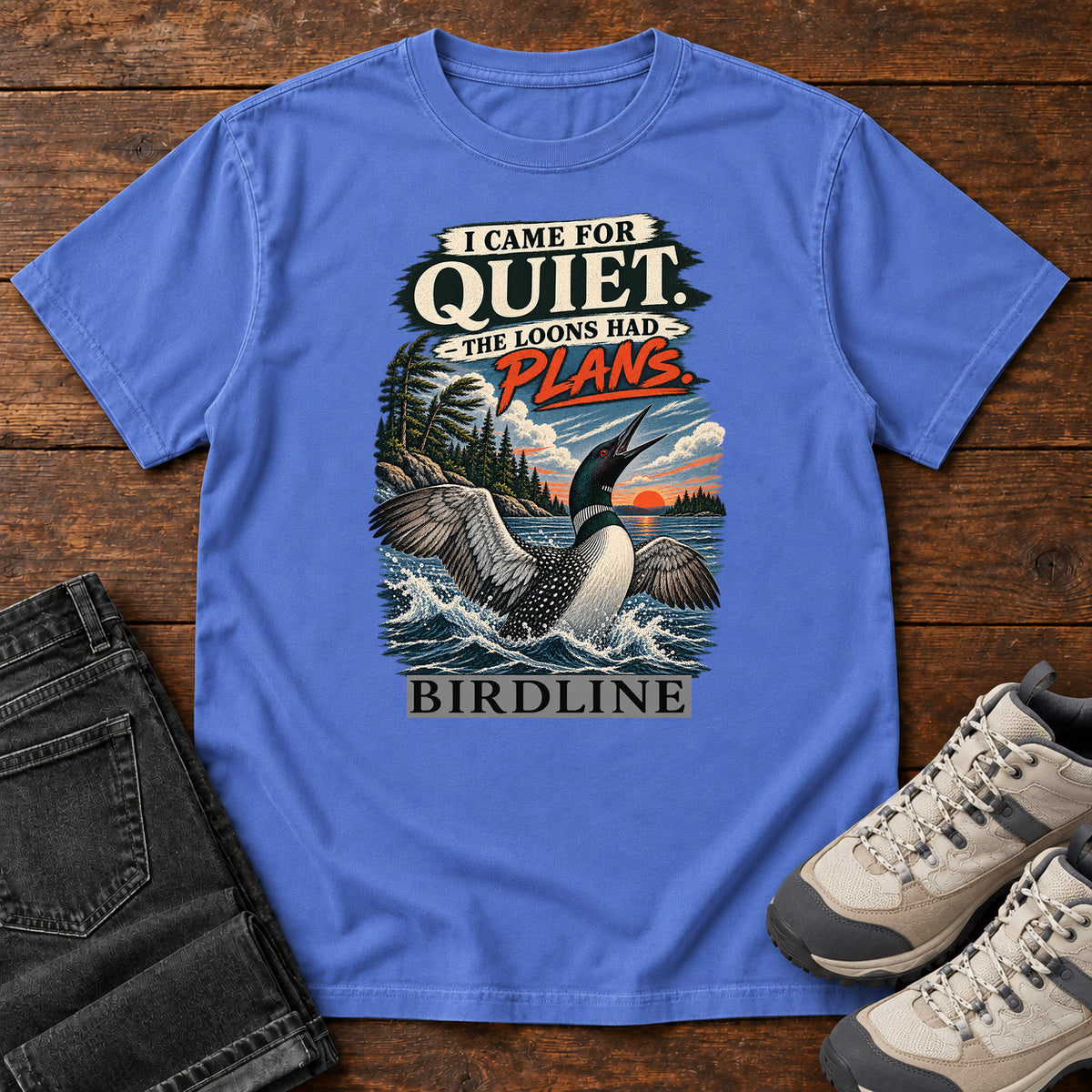 I Came for Quiet the Loons Had Plans T-Shirt in Mystic Blue
