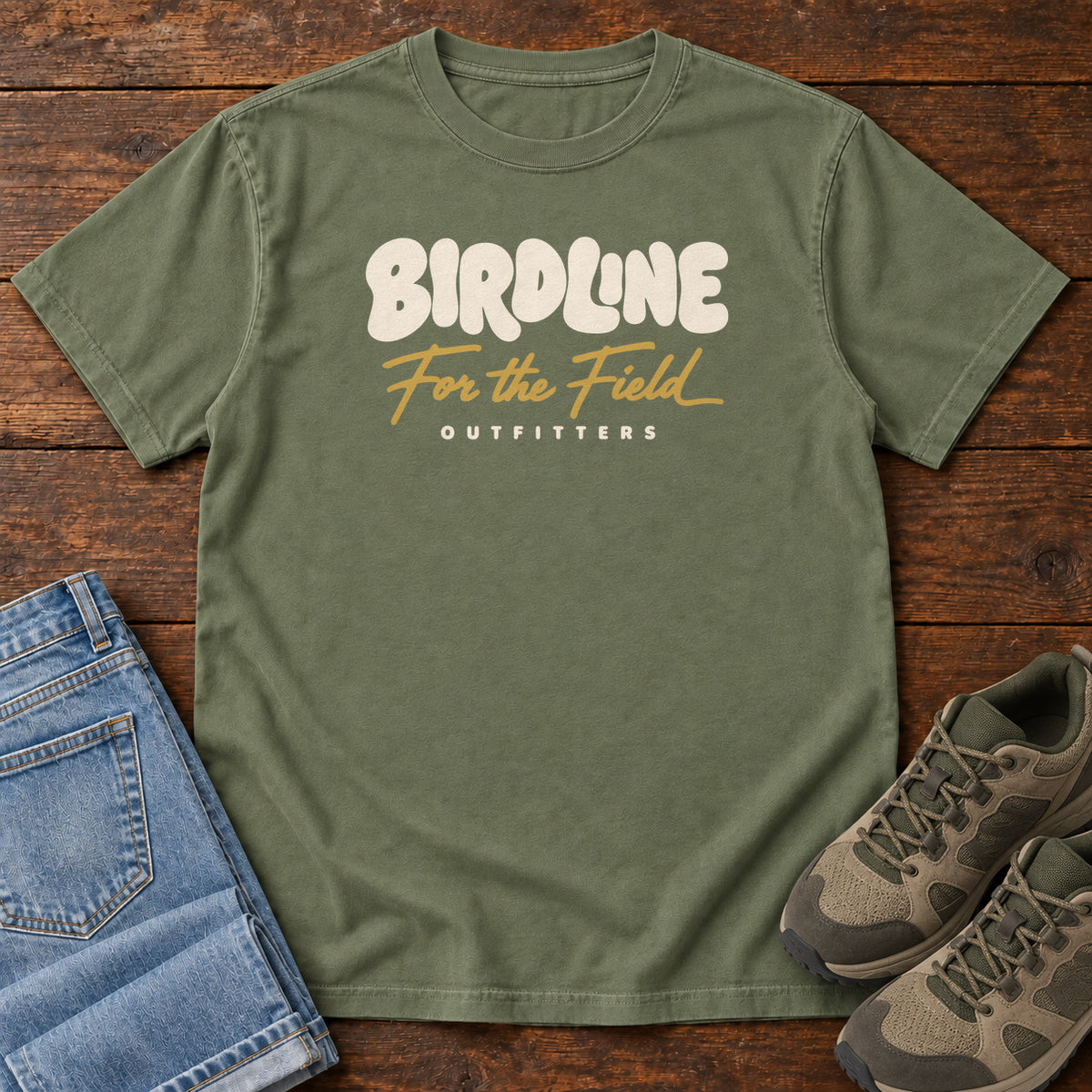 For the Field T-Shirt in Moss