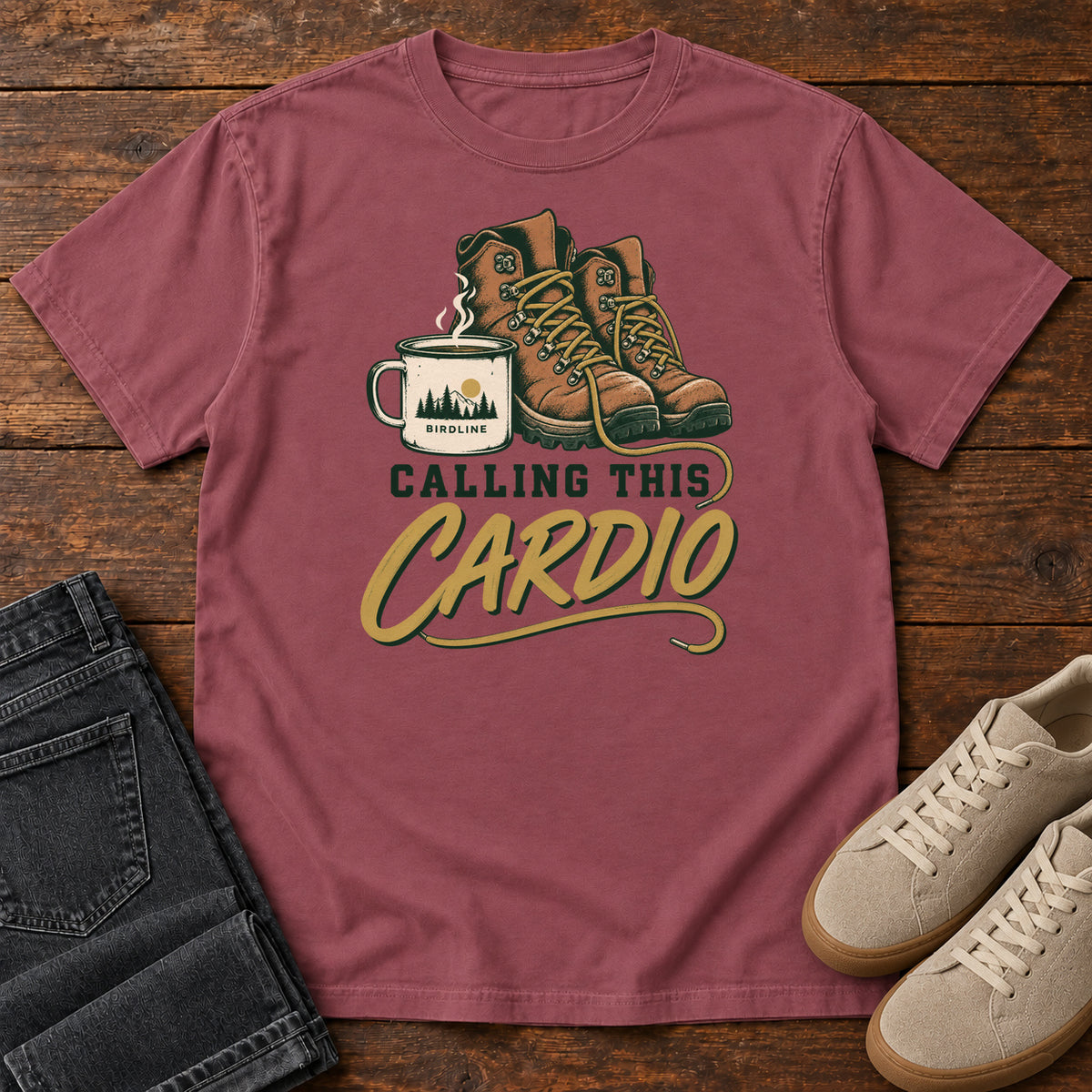 Calling This Cardio T-Shirt in Brick