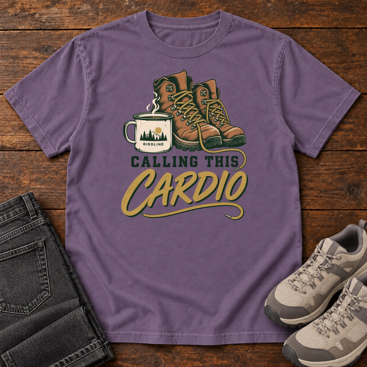 Calling This Cardio T-Shirt in Grape