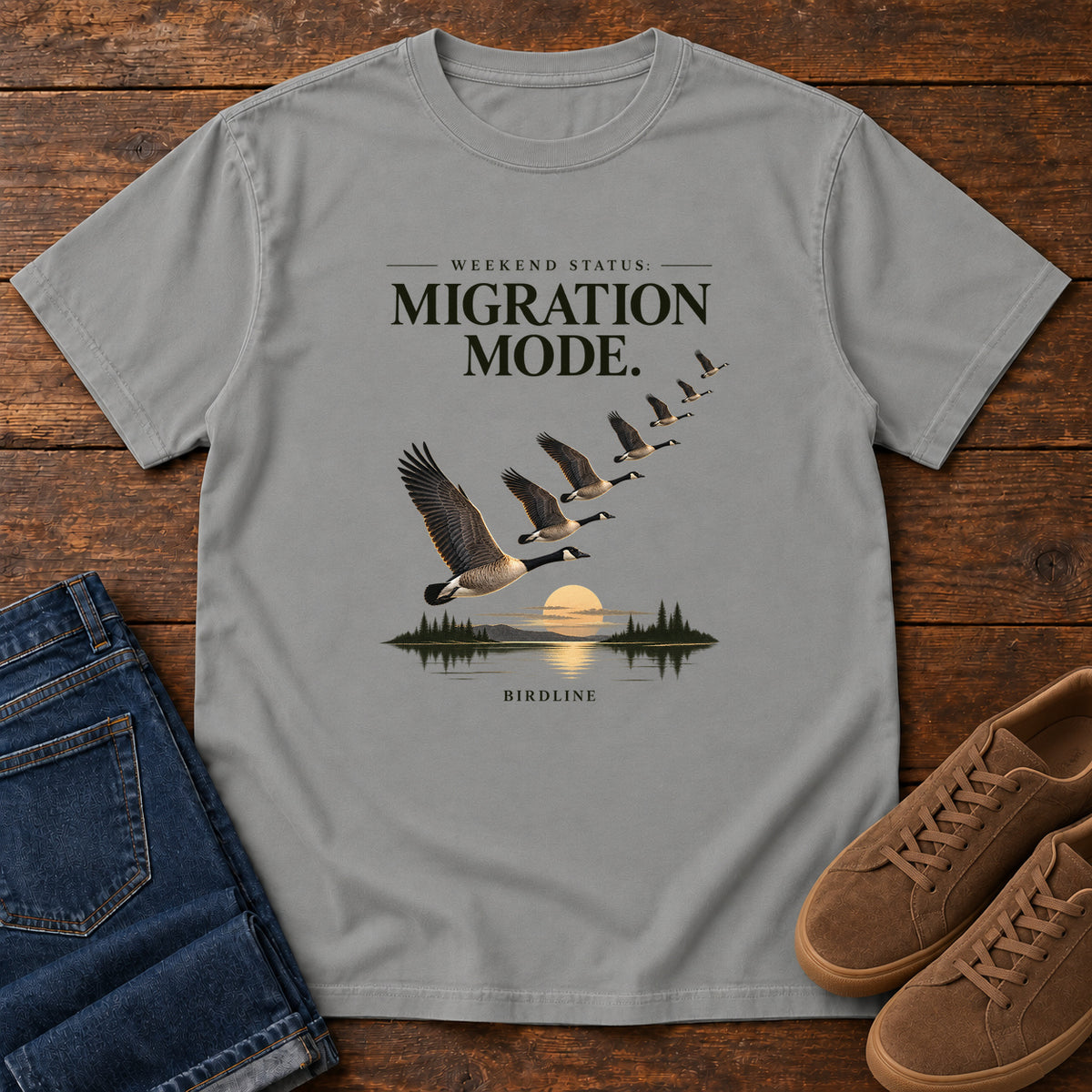 Weekend Status Migration Mode T-Shirt in Grey