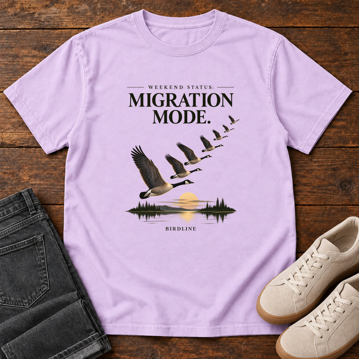 Weekend Status Migration Mode T-Shirt in Orchid