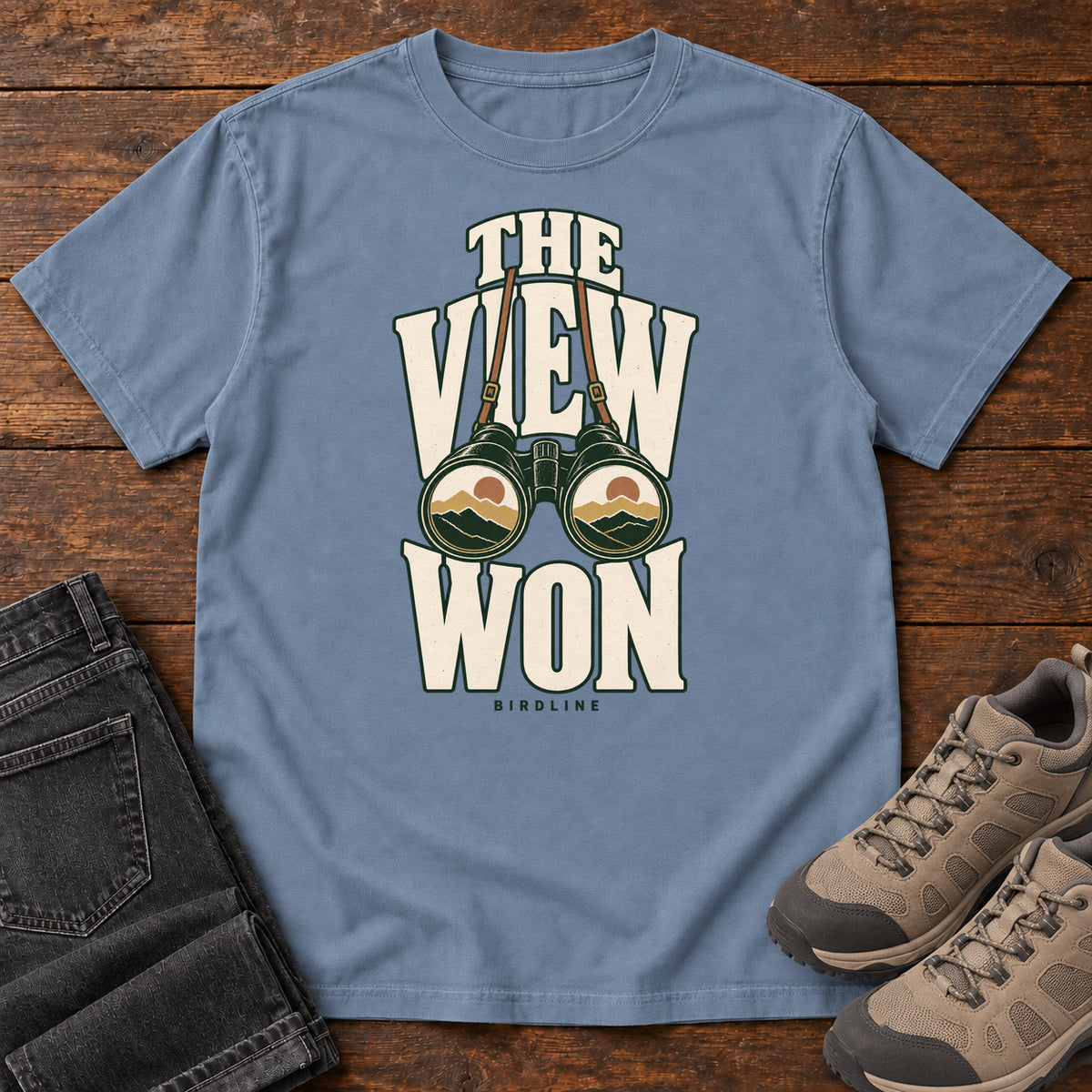 The View Won T-Shirt in Blue Jean