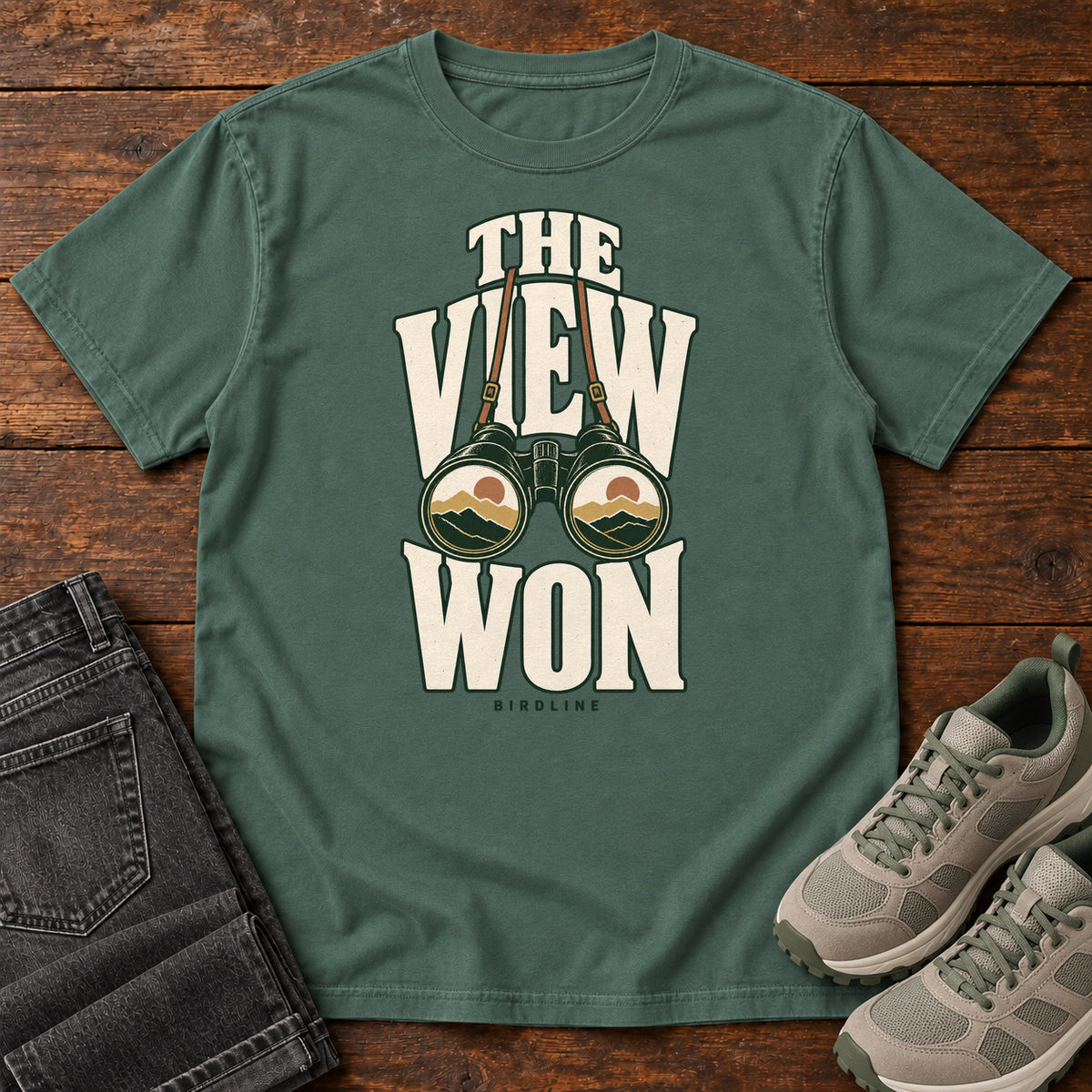 The View Won T-Shirt in Blue Spruce