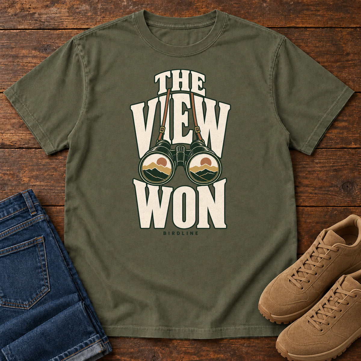The View Won T-Shirt in Sage