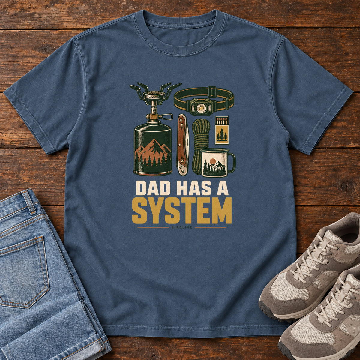 Dad Has a System T-Shirt in Midnight