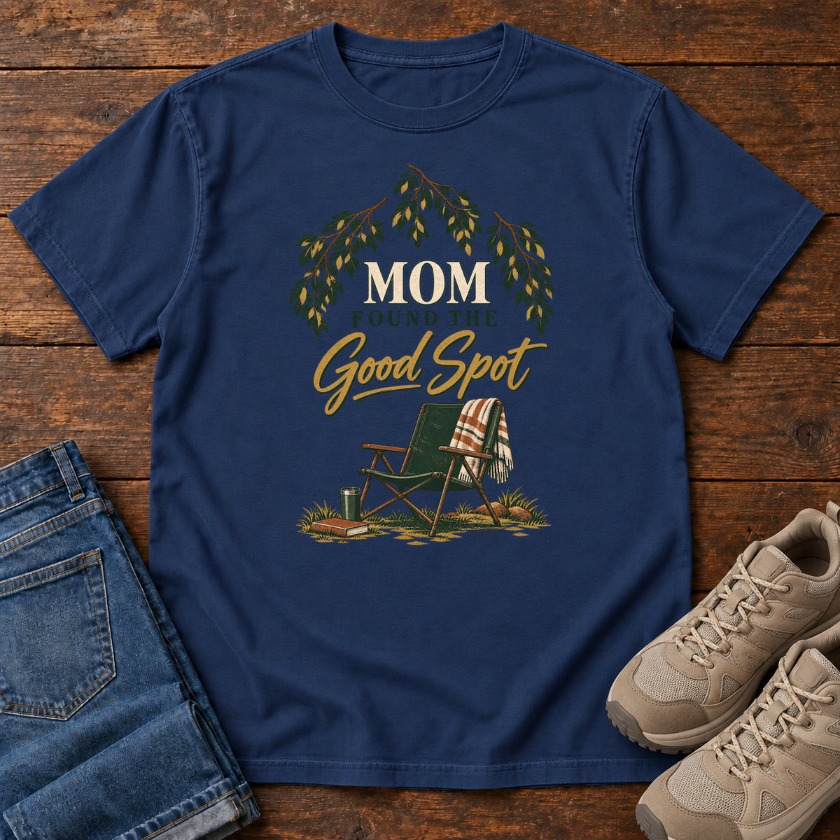 Mom Found the Good Spot T-Shirt in True Navy