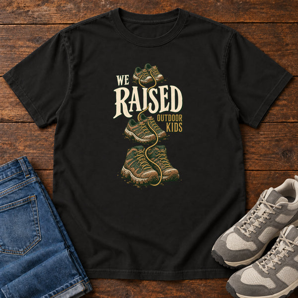 We Raised Outdoor Kids T-Shirt, alternate view