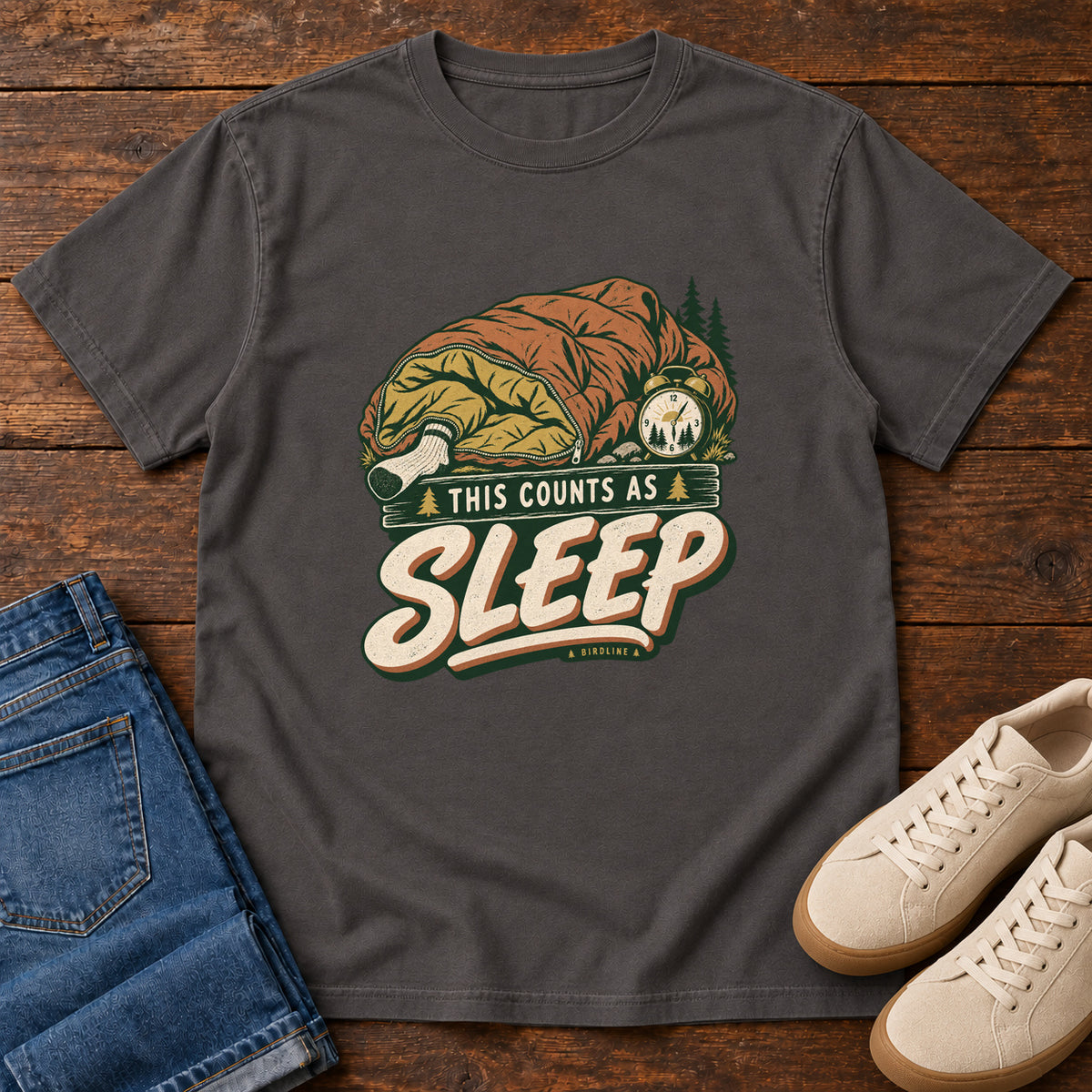 This Counts as Sleep T-Shirt in Graphite