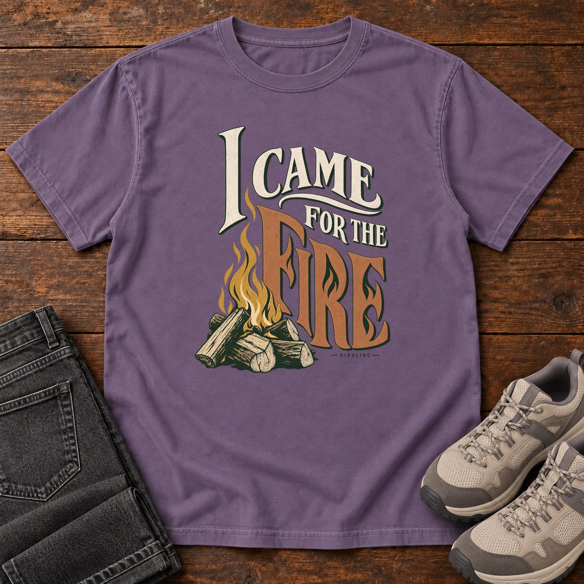 I Came for the Fire T-Shirt in Grape