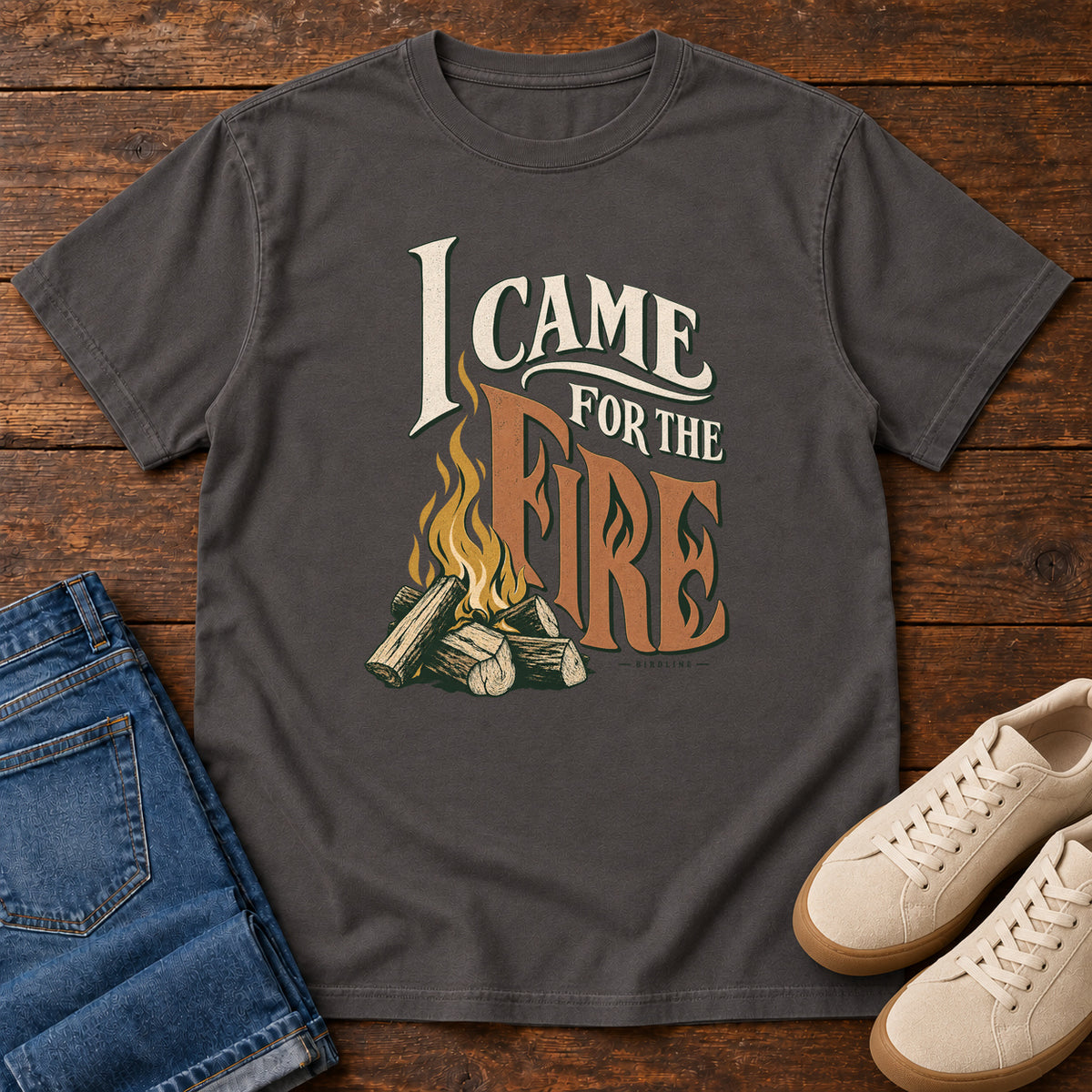 I Came for the Fire T-Shirt in Graphite