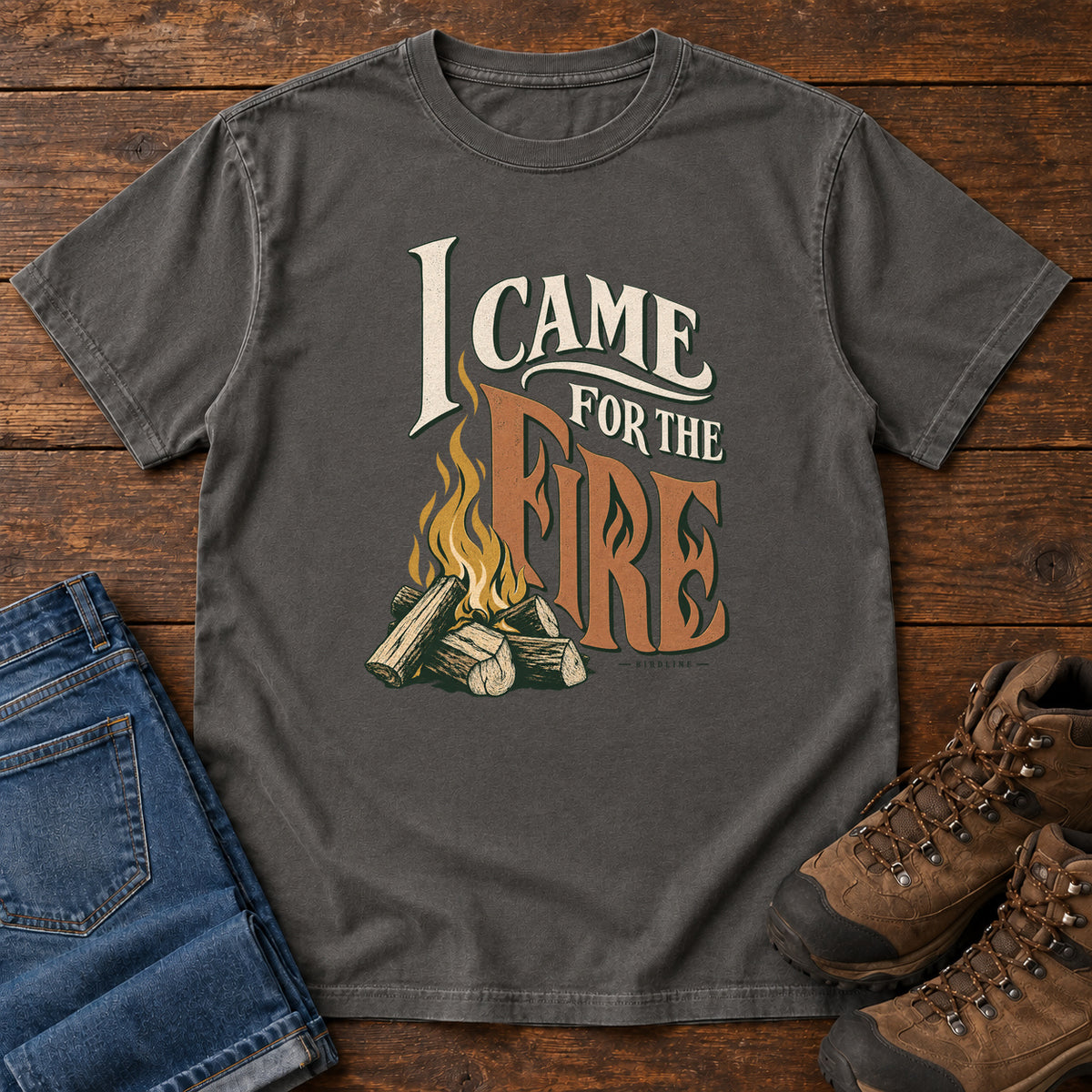I Came for the Fire T-Shirt in Pepper