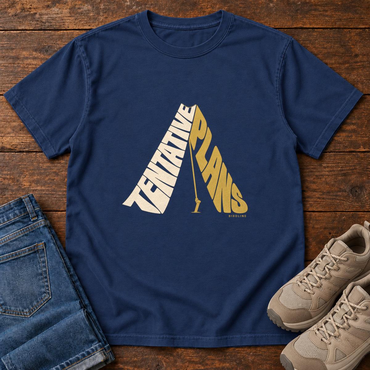 Tentative Plans T-Shirt in True Navy