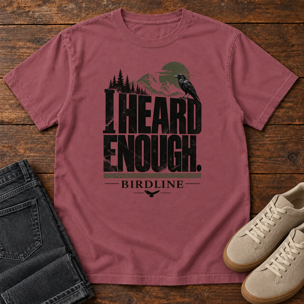Heard Enough Raven T-Shirt in Brick