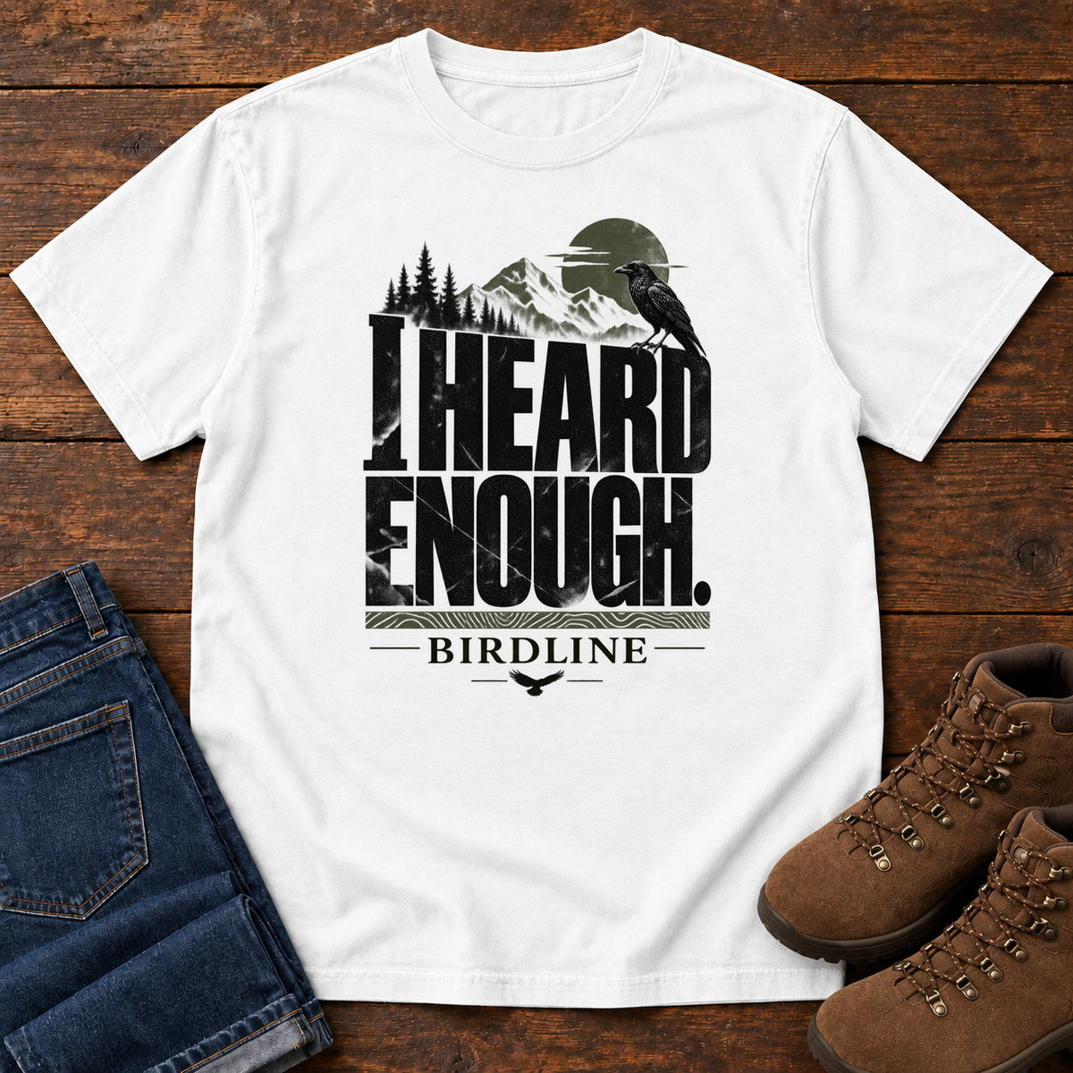 Heard Enough Raven T-Shirt in White