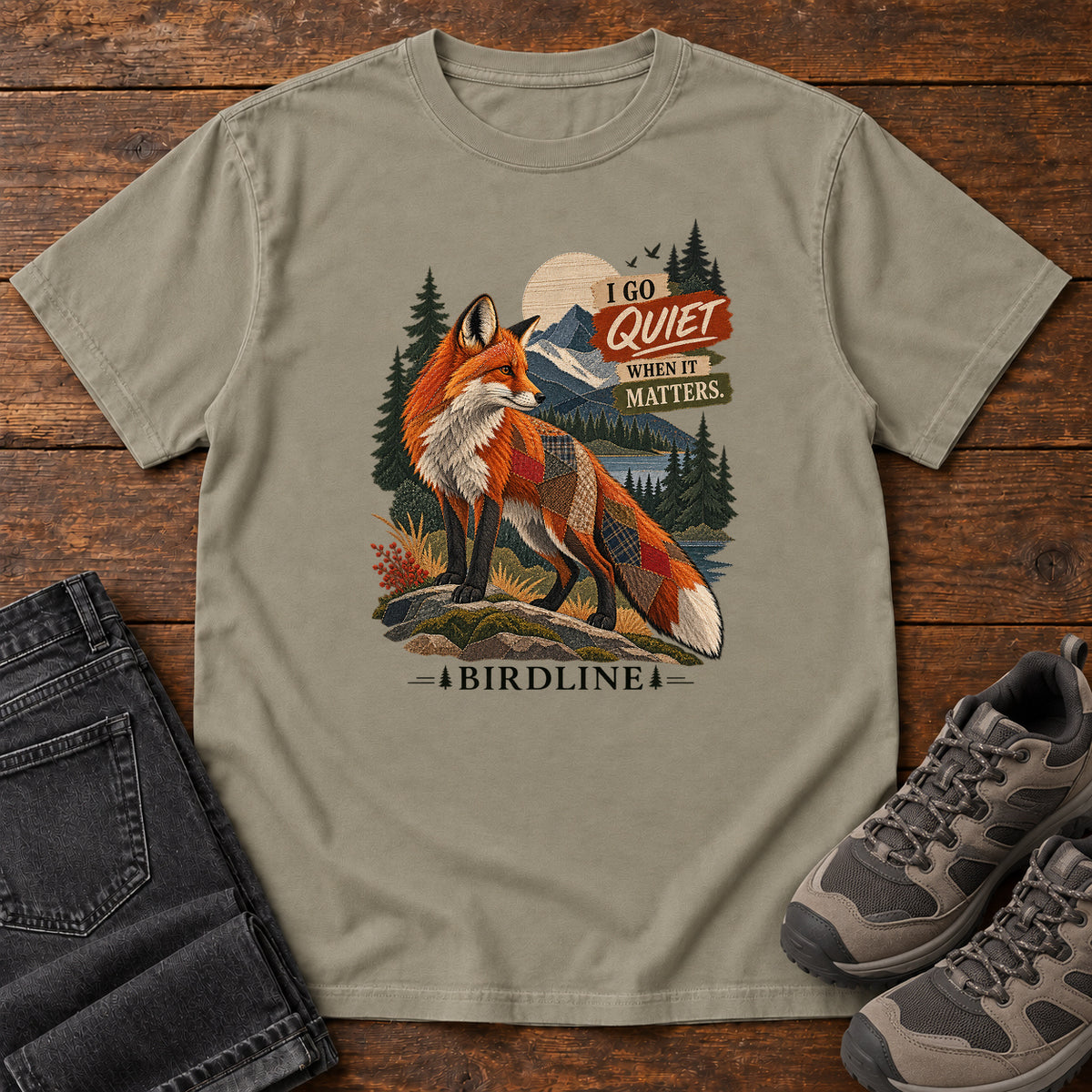 I Go Quiet When It Matters Fox T-Shirt in Sandstone