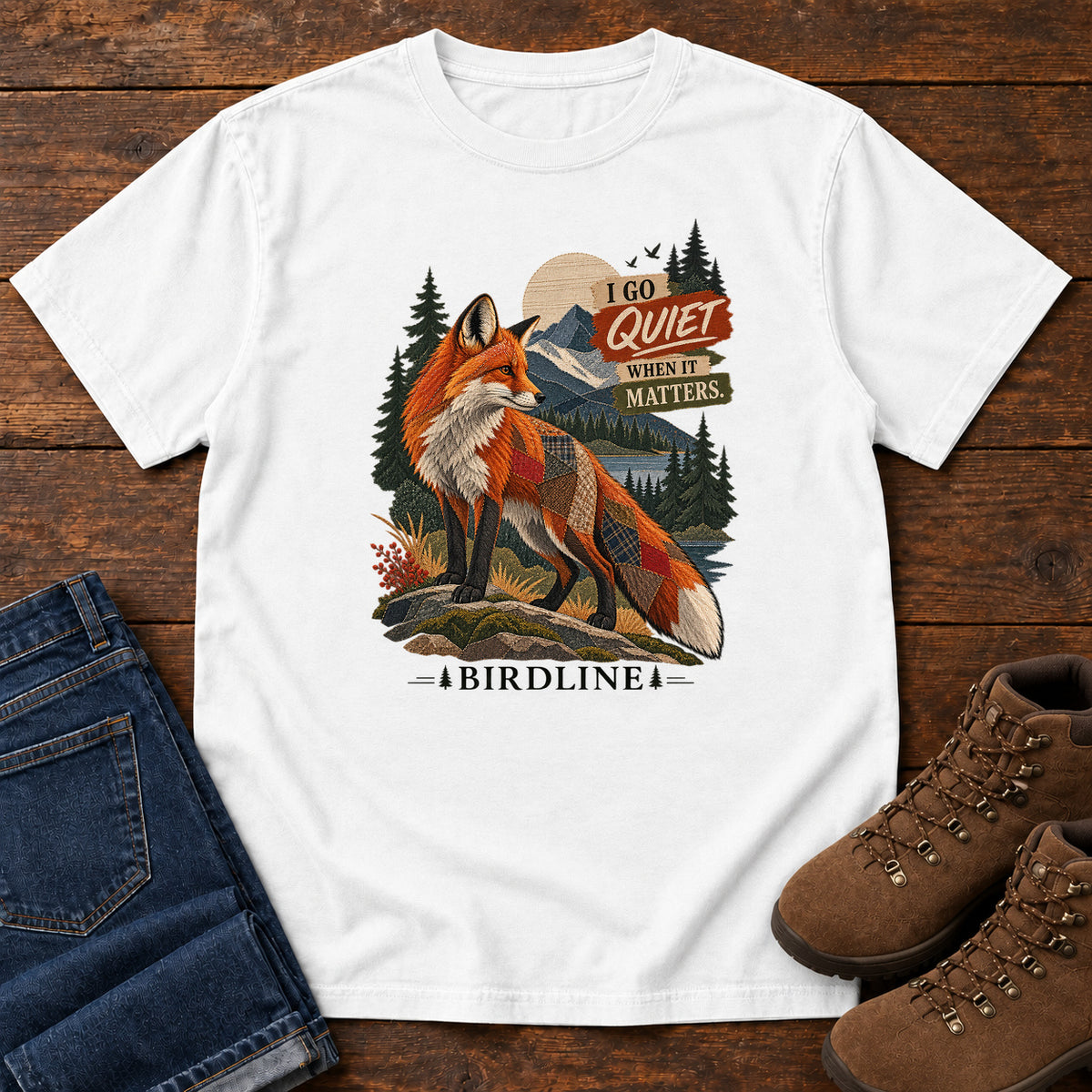 I Go Quiet When It Matters Fox T-Shirt in White