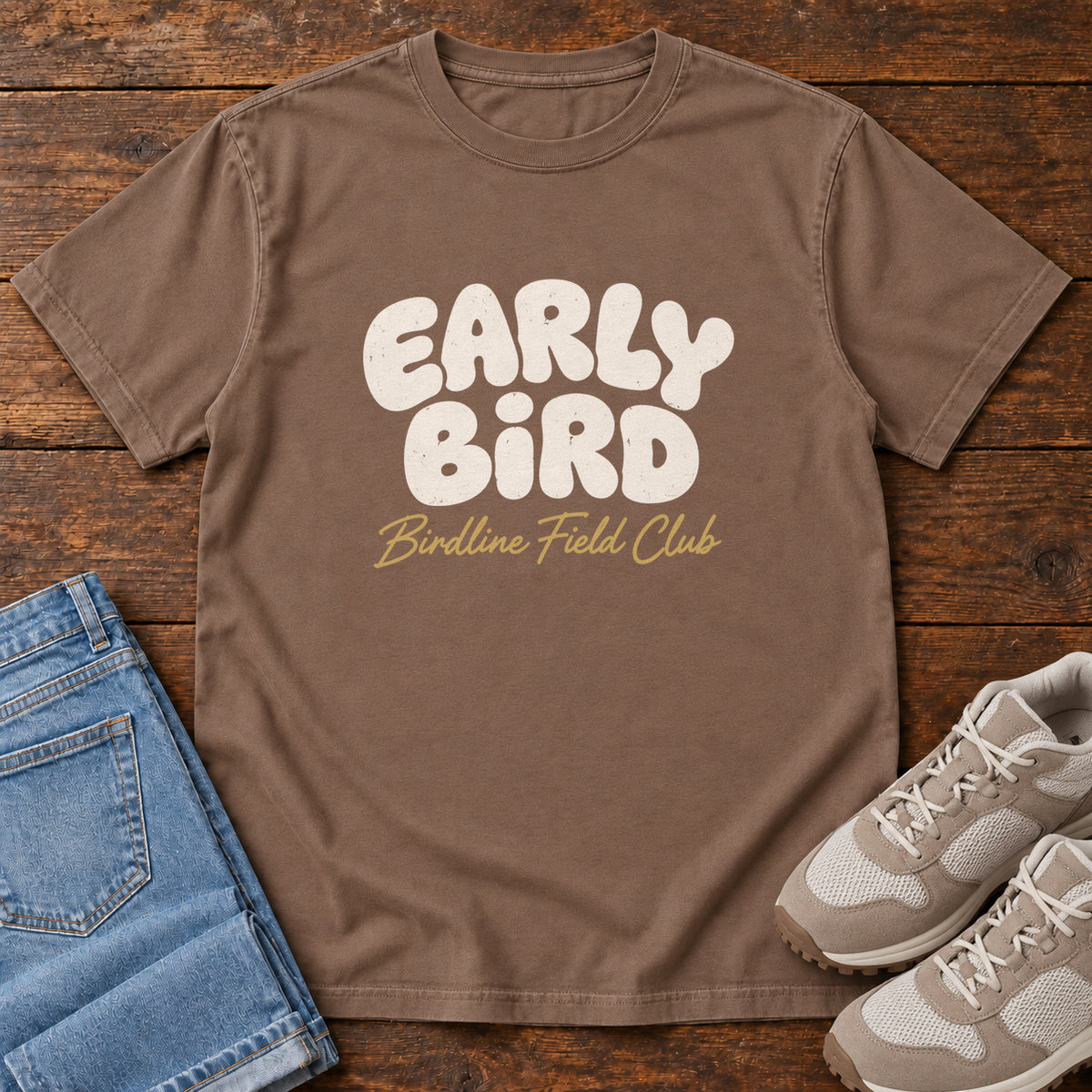Early Bird Field Club T-shirt in Espresso