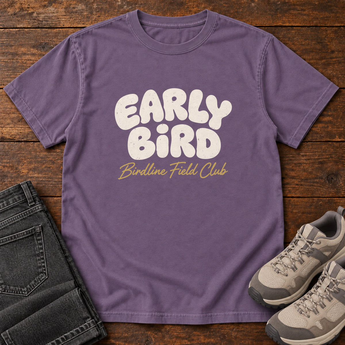 Early Bird Field Club T-shirt in Grape