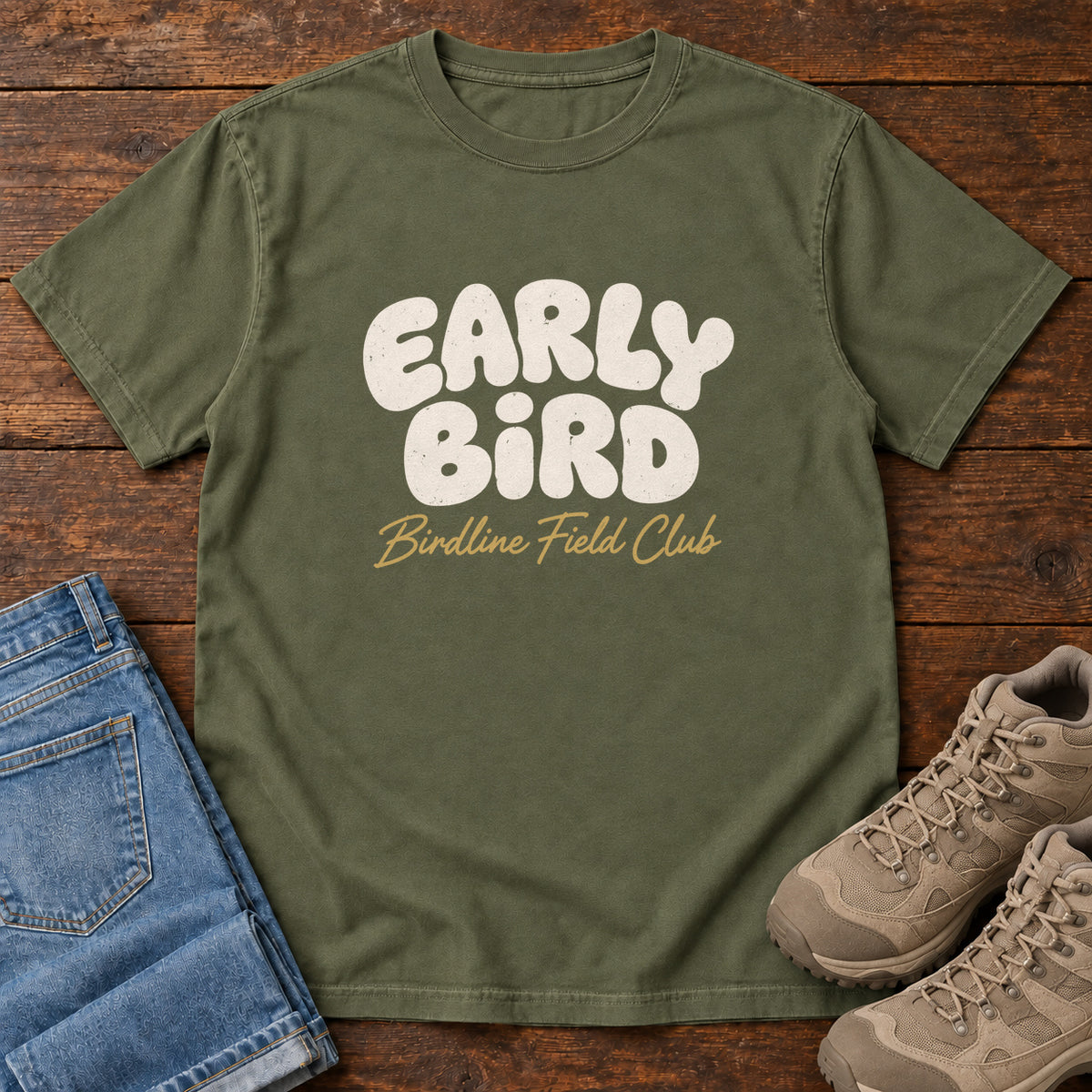Early Bird Field Club T-shirt in Hemp