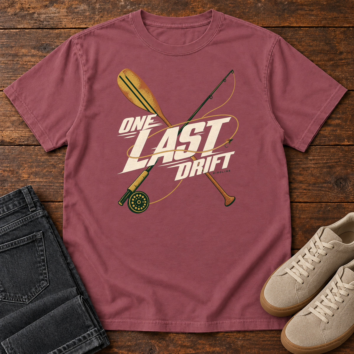 One Last Drift T-Shirt in Brick, front view