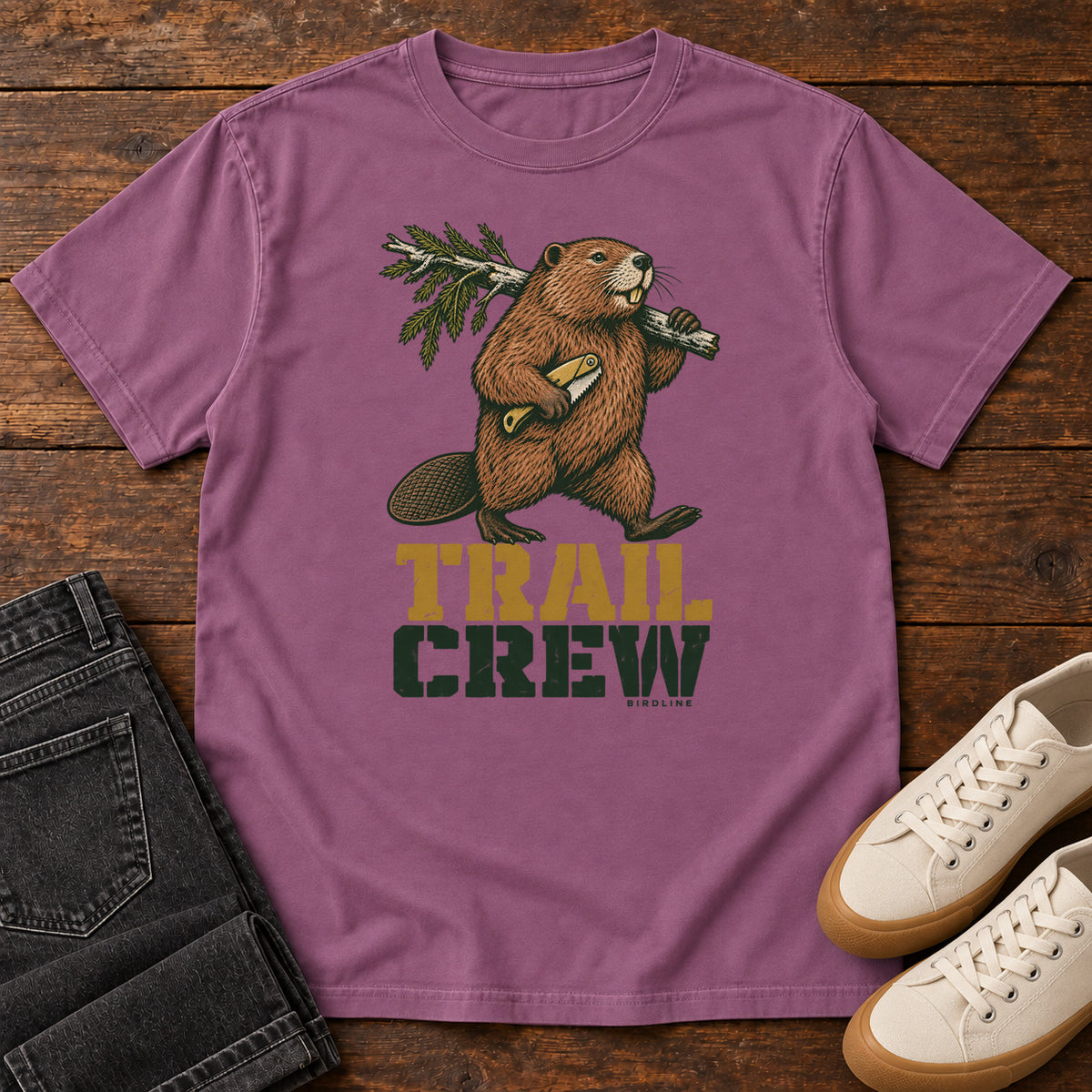 Trail Crew T-Shirt in Berry, front view