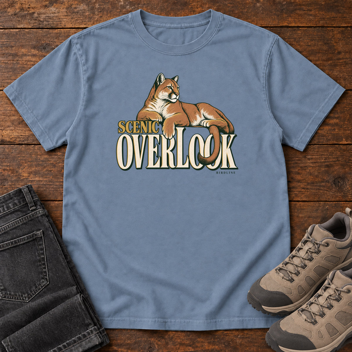 Scenic Overlook T-Shirt in Blue Jean, front view