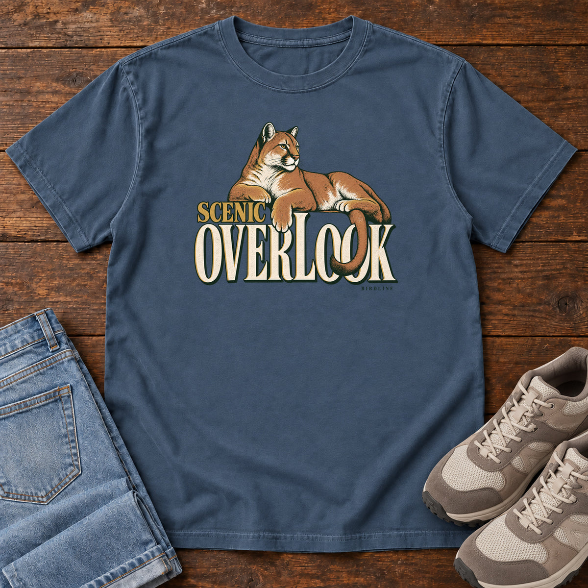 Scenic Overlook T-Shirt in Midnight, front view