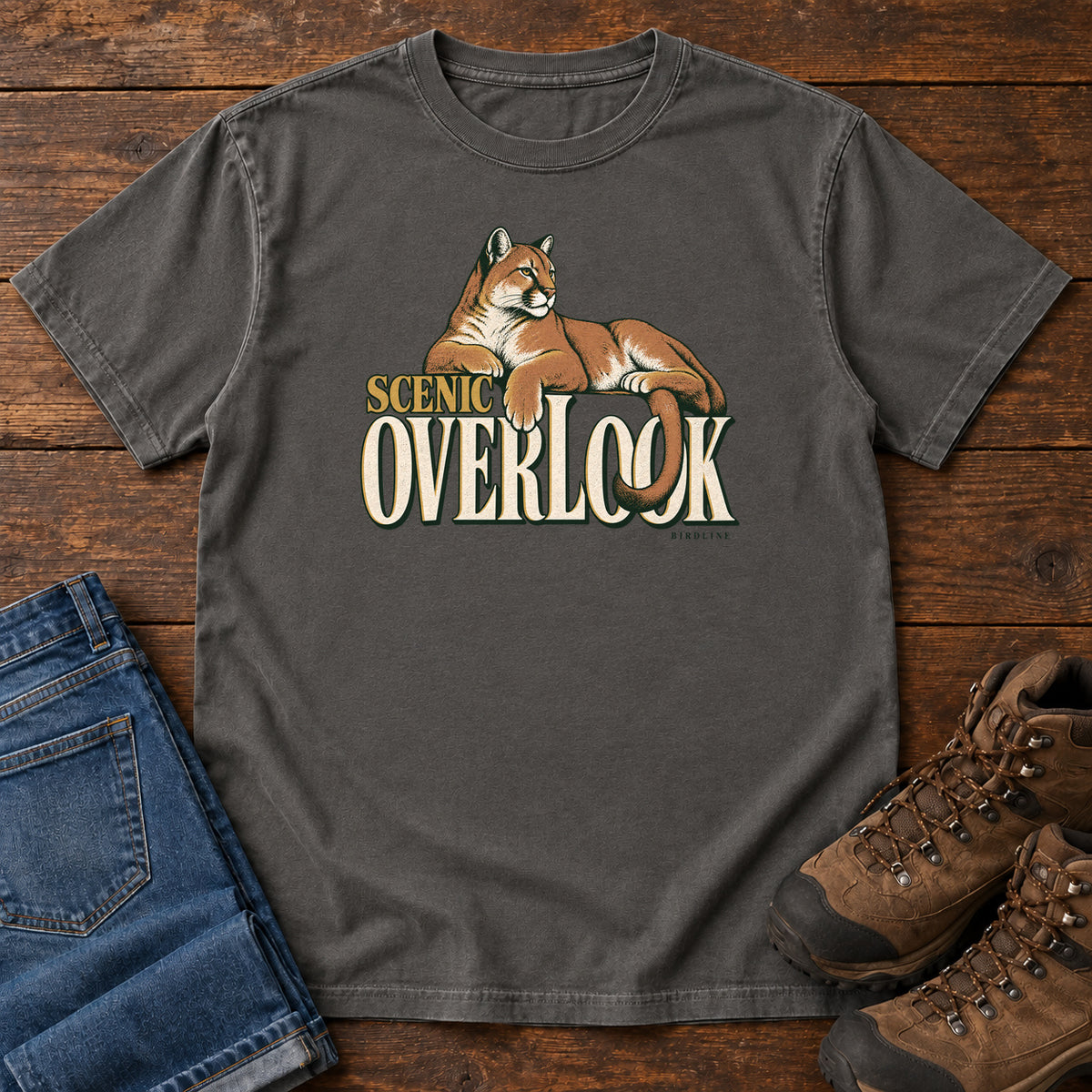 Scenic Overlook T-Shirt in Pepper, front view