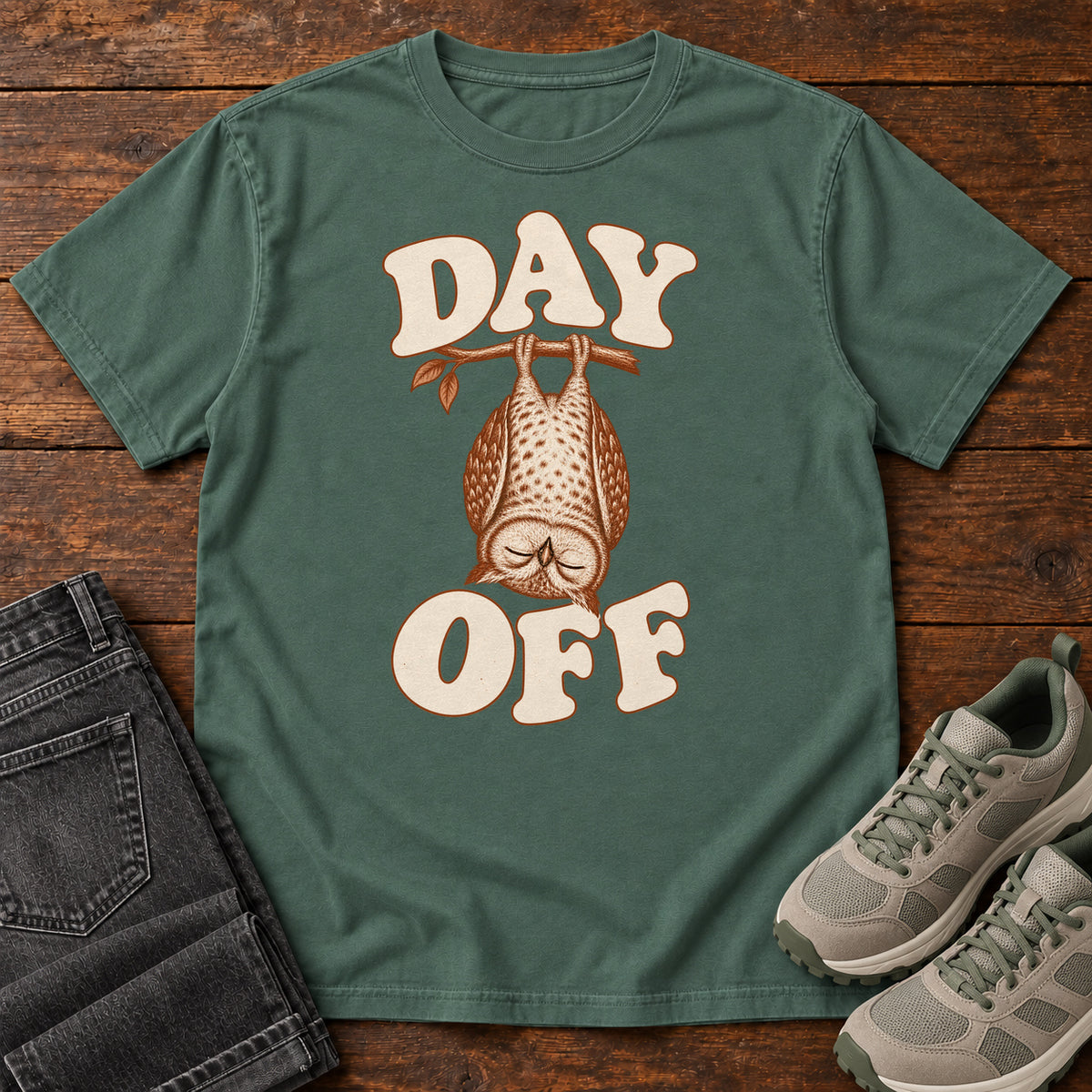 Day Off T-Shirt in Blue Spruce, front view