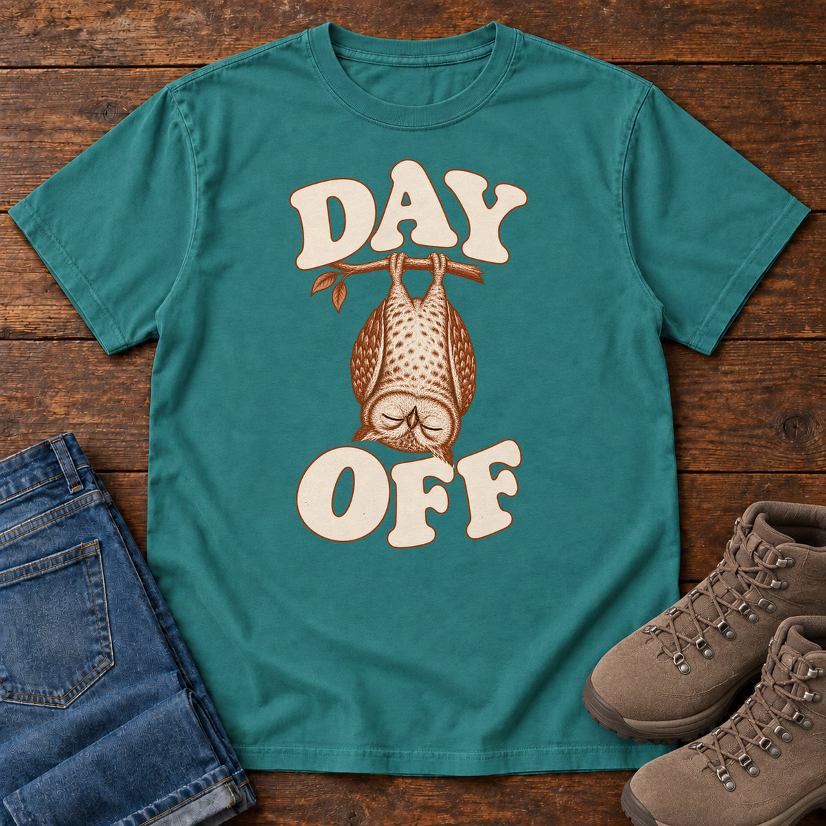 Day Off T-Shirt in Emerald, front view