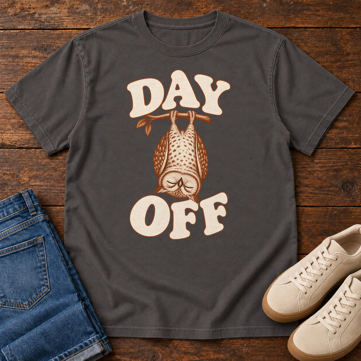 Day Off T-Shirt in Graphite, front view