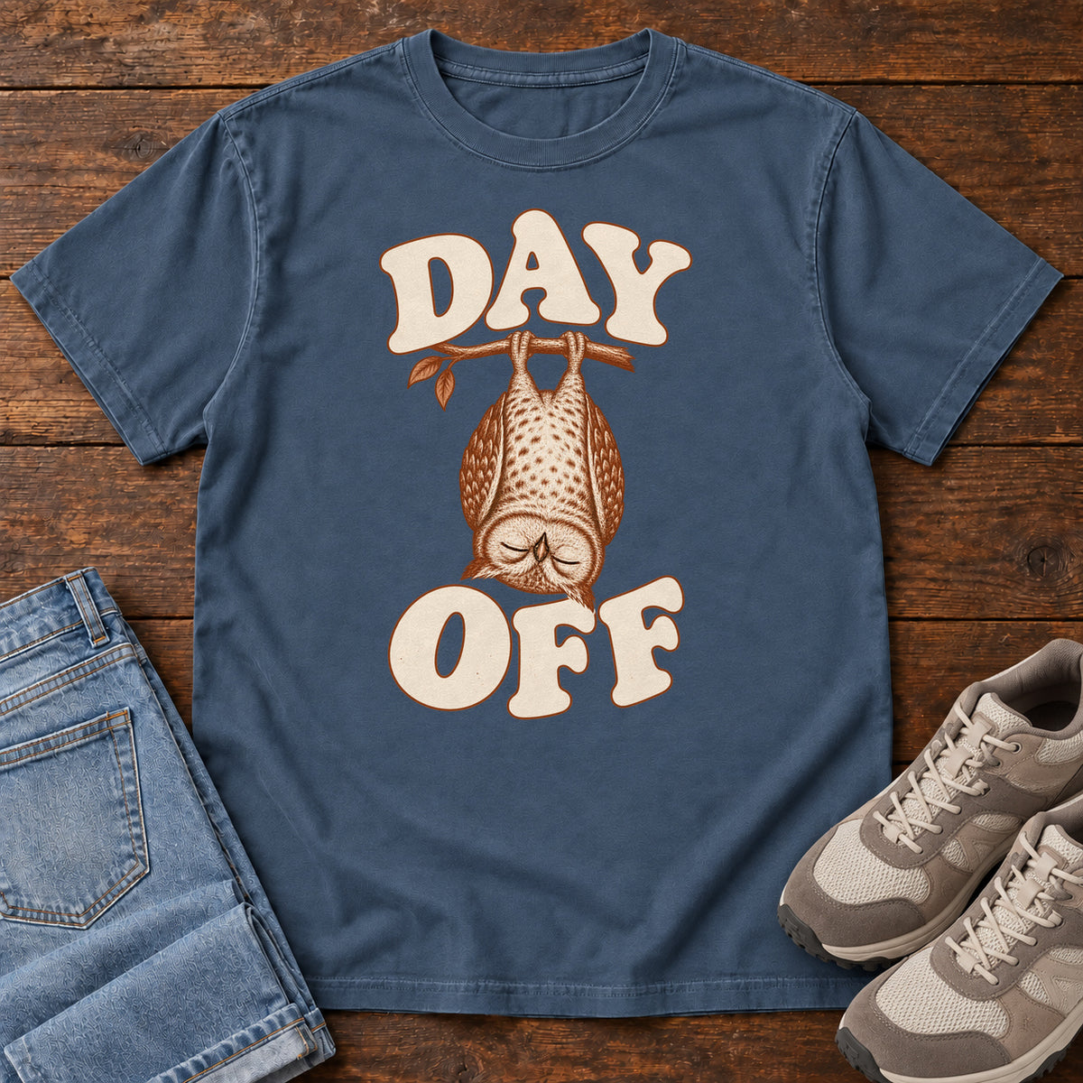 Day Off T-Shirt in Midnight, front view