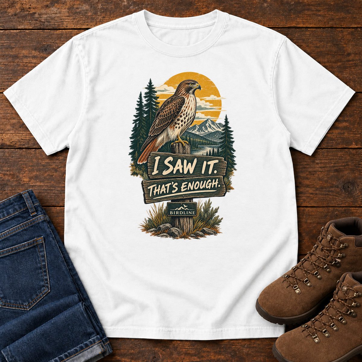 I Saw It That's Enough Hawk T-Shirt in White