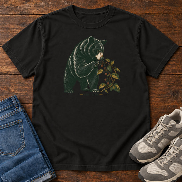 Black Bear Berries Birdline T-Shirt, alternate view