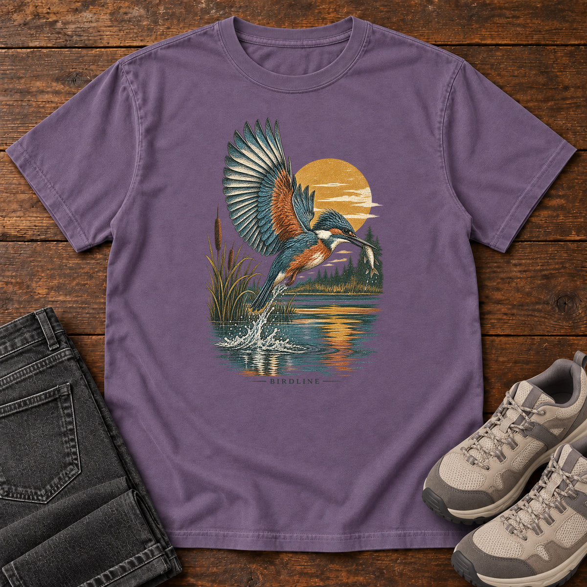 Kingfisher Sunset T-Shirt in Grape