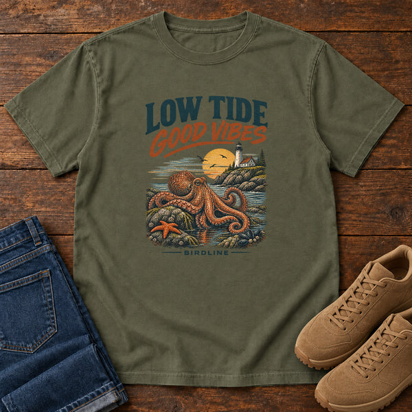 Low Tide Good Vibes Octopus T-Shirt, alternate view