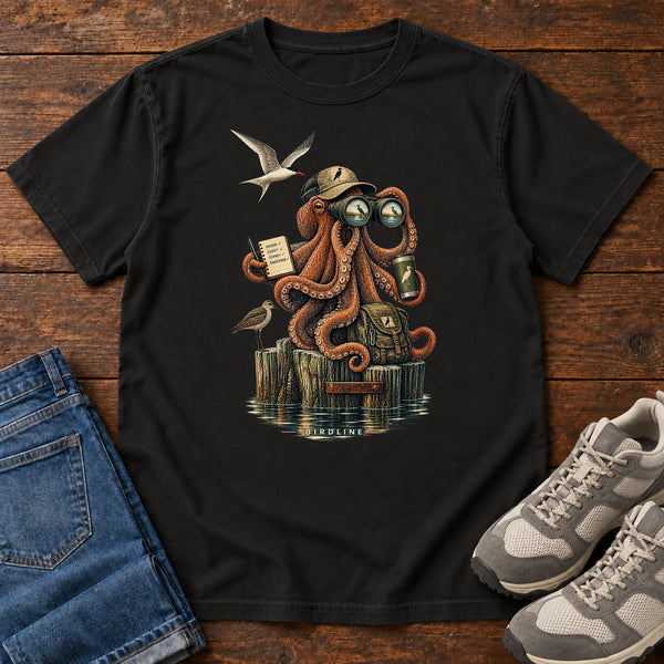 Octopus Birdwatcher Pier T-Shirt, alternate view