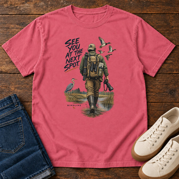 See You at the Next Spot Birdwatcher T-Shirt, alternate view