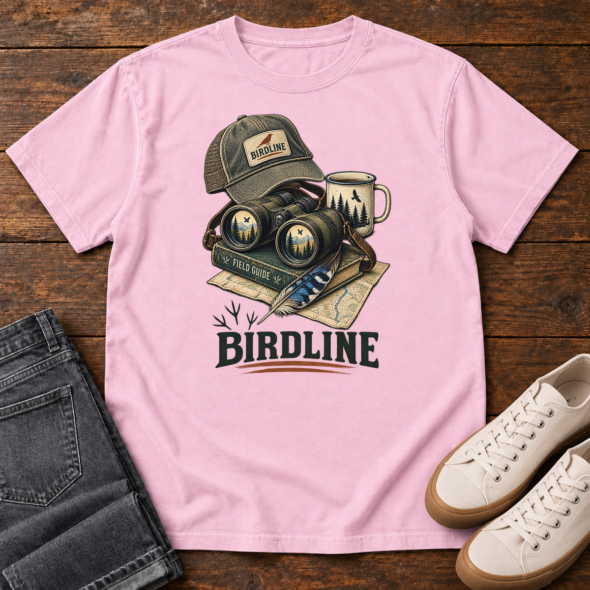 Birdline Field Guide Kit T-Shirt in Blossom