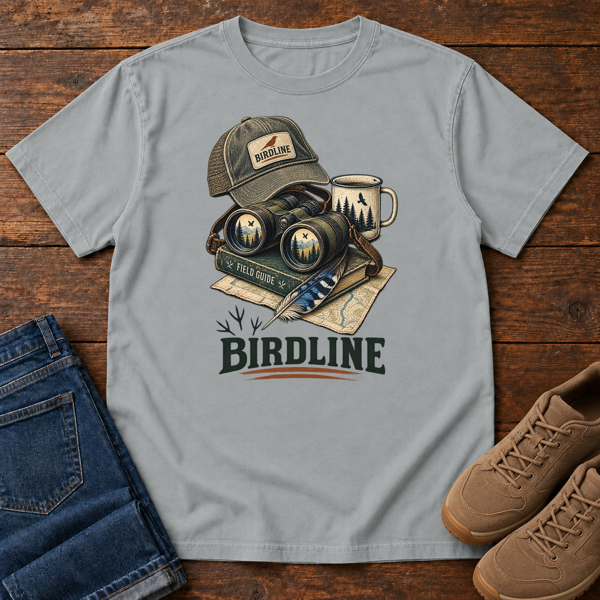 Birdline Field Guide Kit T-Shirt in Granite
