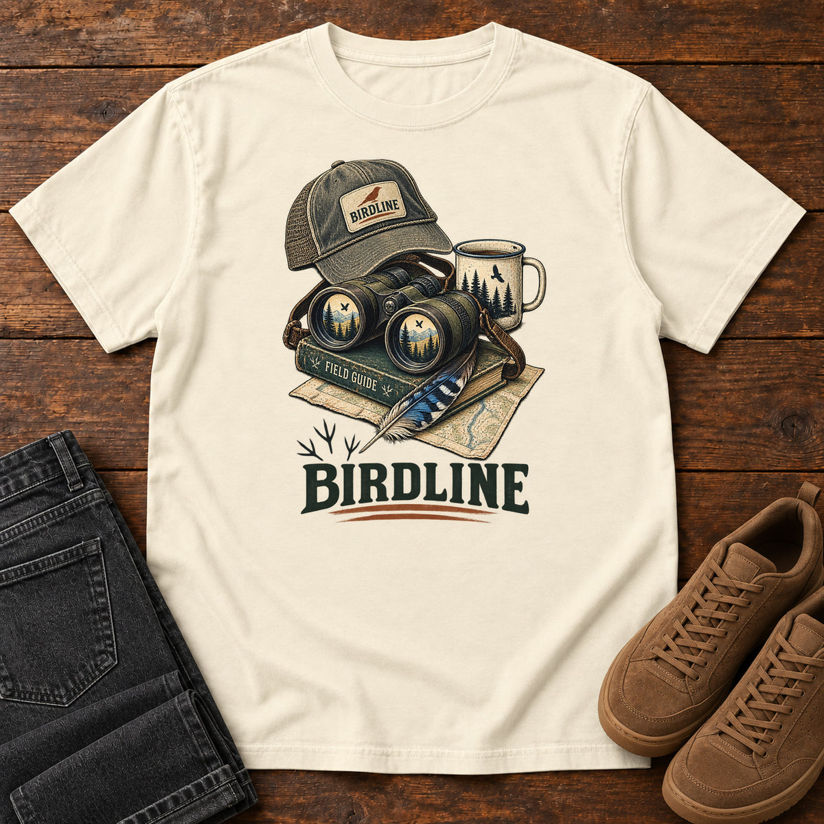Birdline Field Guide Kit T-Shirt in Ivory