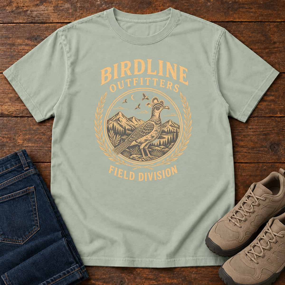 Field Division T-Shirt in Bay