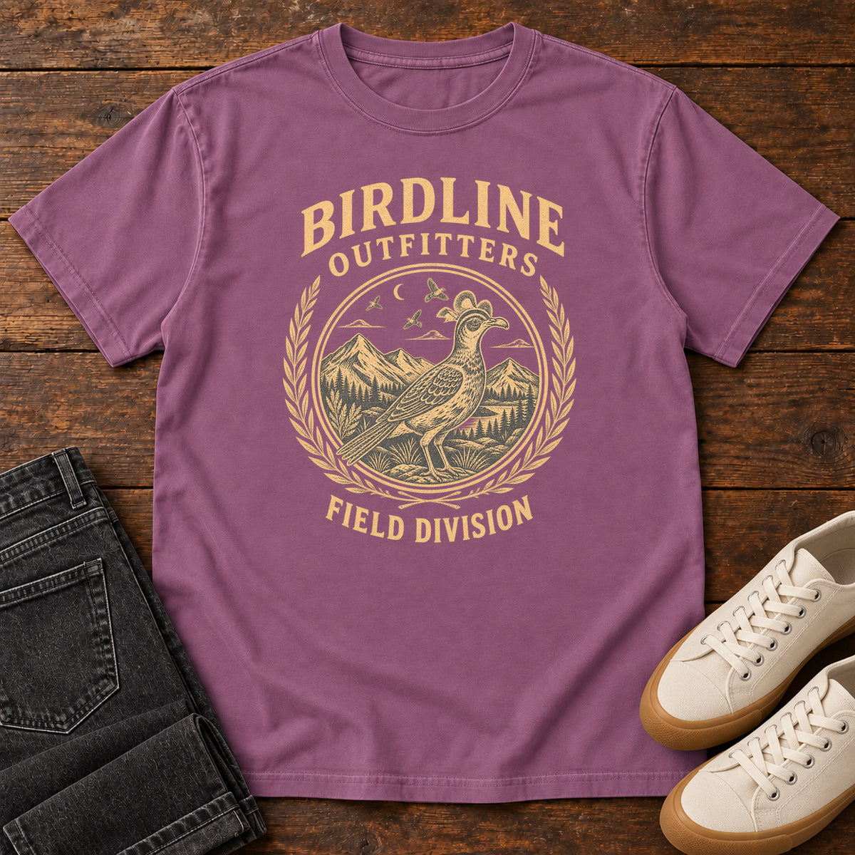 Field Division T-Shirt in Berry