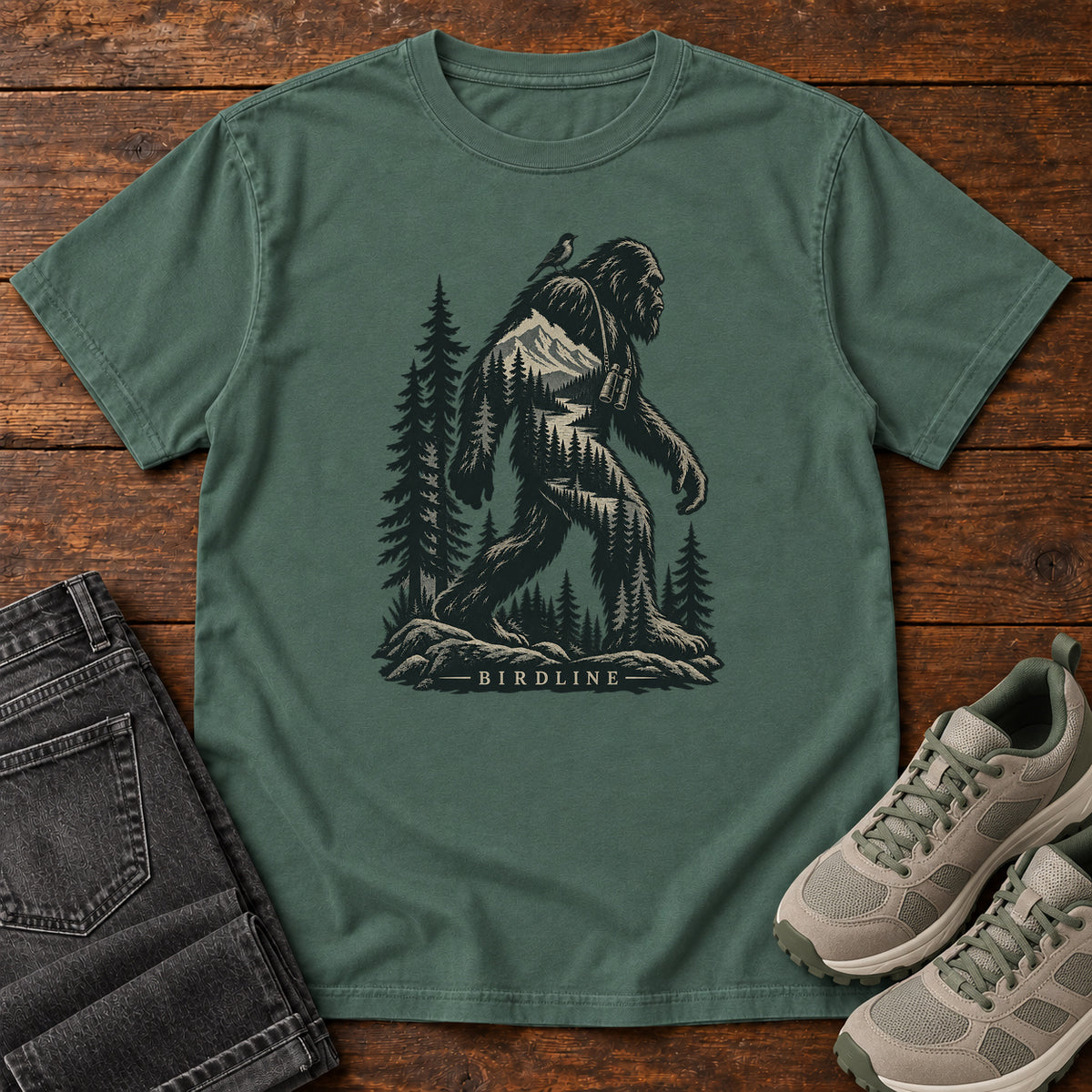 Bigfoot Forest T-Shirt in Blue Spruce