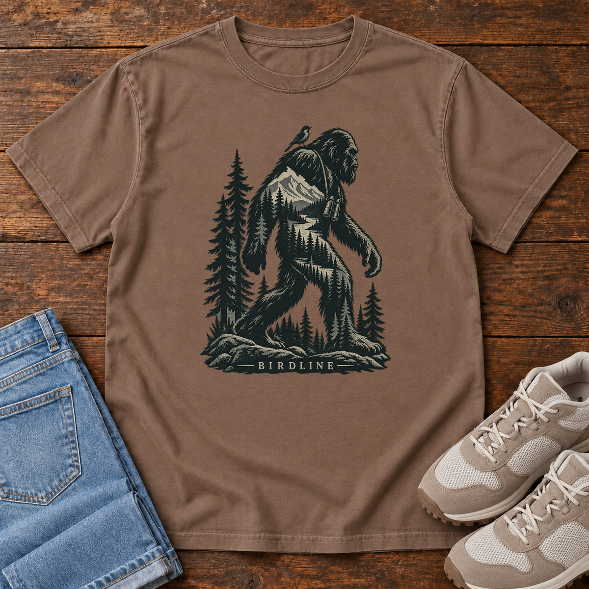 Bigfoot Forest T-Shirt in Espresso