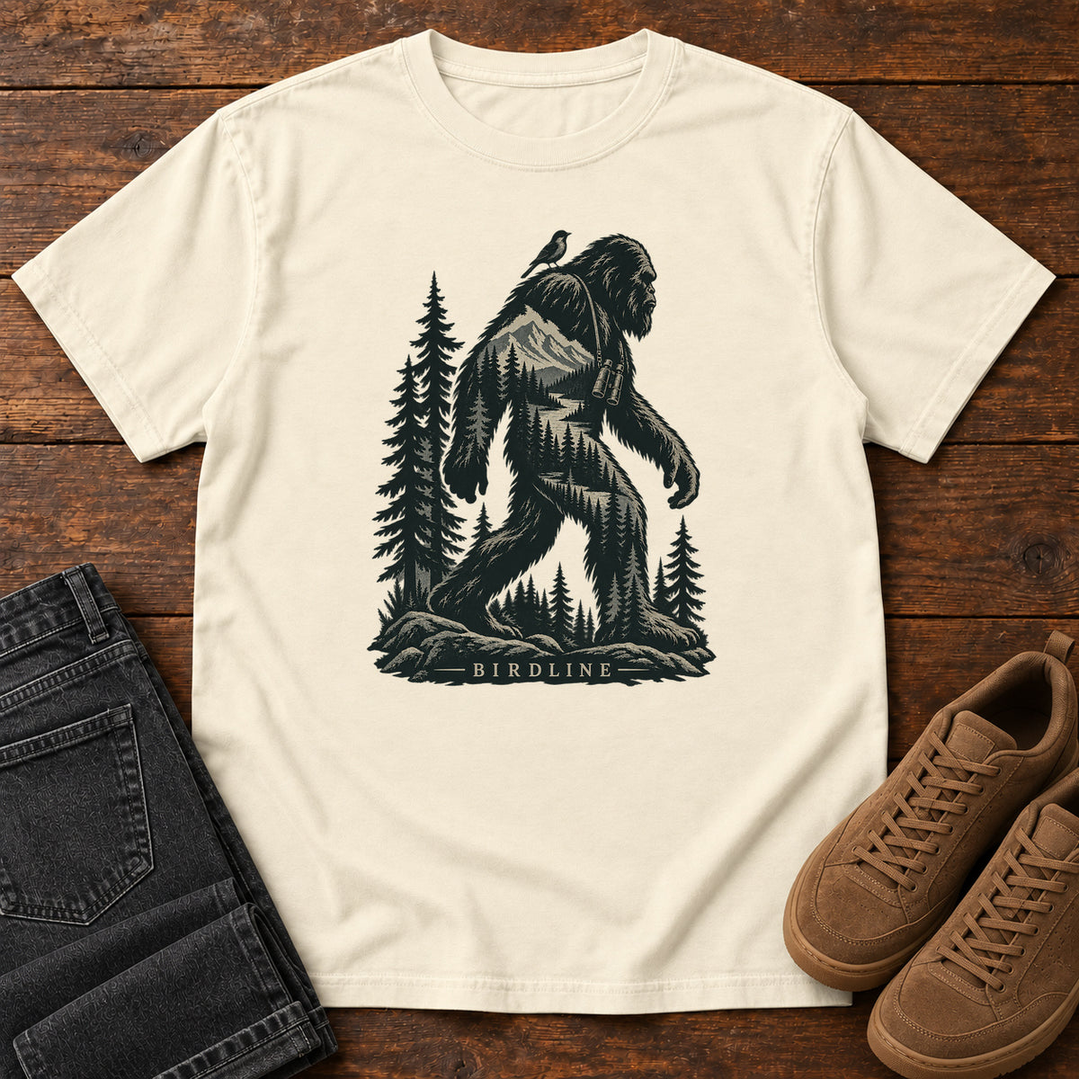 Bigfoot Forest T-Shirt in Ivory