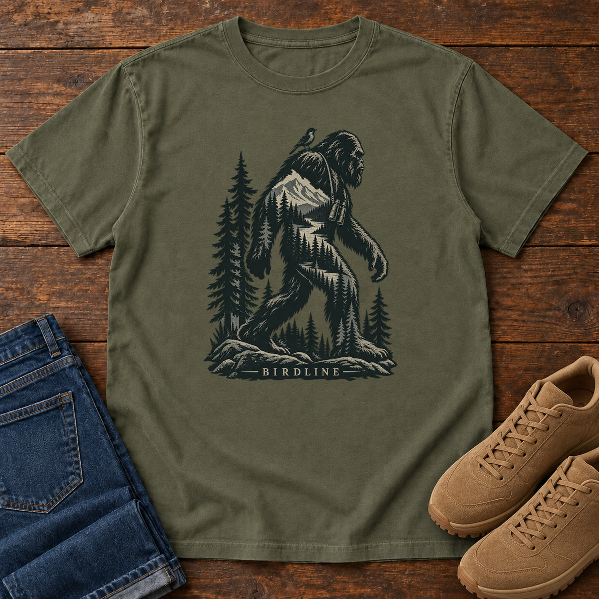 Bigfoot Forest T-Shirt in Sage