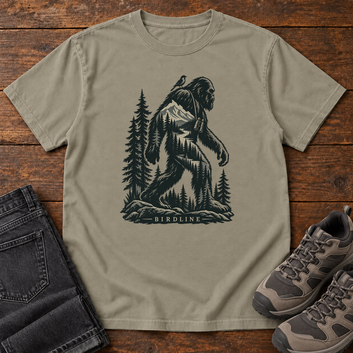 Bigfoot Forest T-Shirt in Sandstone