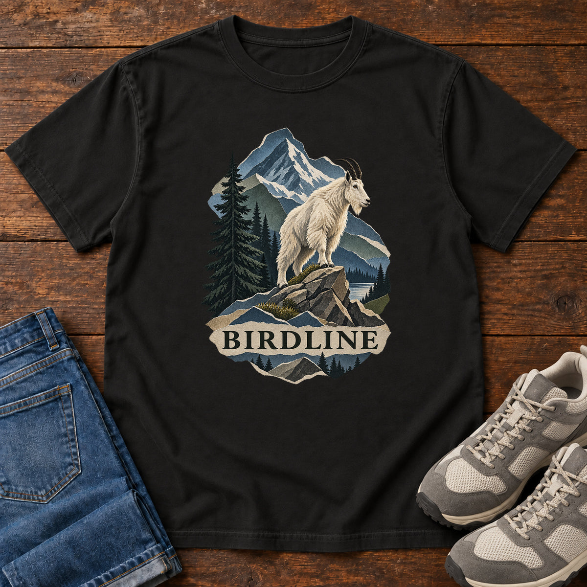 Mountain Goat T-Shirt in Black